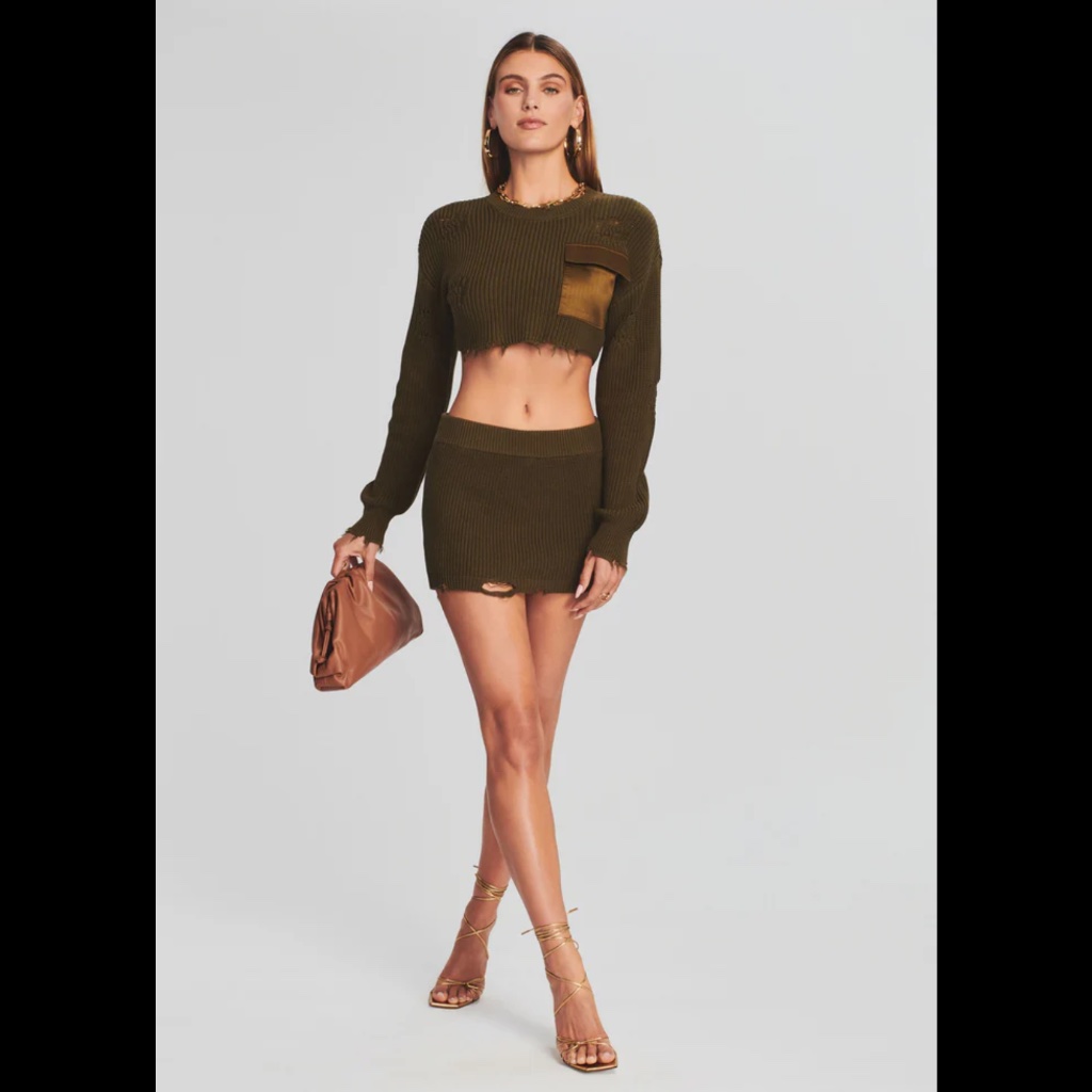 Seroya Set Devin Cropped Sweater Alora Skirt Nwt